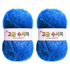 yarna 고급 수세미 뜨개실 80g, 170 라이트데님, 2개