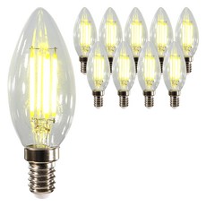 LISHIN Vitson 彩色燭台型LED燈泡 4W E14 環保黃色, 10個