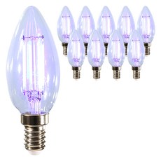 비츠온 칼라 촛대구 LED 전구 4W E14 에코, 블루, 10개
