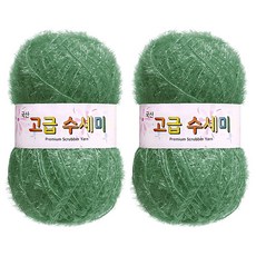 yarna 고급 수세미 뜨개실 80g, 163 페일민트, 2개