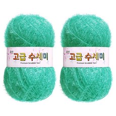 yarna 고급 수세미 뜨개실 80g, 164 민트, 2개