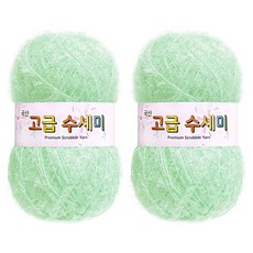 yarna 고급 수세미 뜨개실 80g, 134 베이비민트, 2개