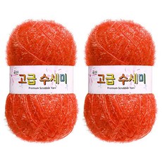 yarna 고급 수세미 뜨개실 80g, 107 오렌지, 2개