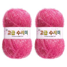 yarna 고급 수세미 뜨개실 80g, 106 핑크, 2개
