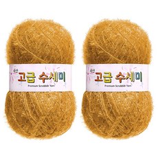 yarna 고급 수세미 뜨개실 80g, 117 머스타드, 2개