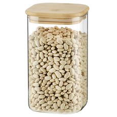 모드니 사각 내열유리 밀폐 저장 용기, 1400ml, 1개