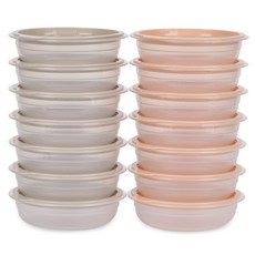 HANSSEM 環保容器 400ml 2件組, 7套, 灰色 + 粉紅色