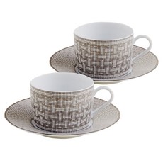 에르메스 모자이크 오 24 플래티넘 티컵앤소서 세트 035016P, 1세트