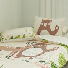 롤베이비 아동용 밤부 차렵이불, 숲속친구들