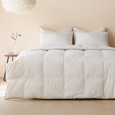 La Pomme 素色滾邊棉質鵝絨被, 白色的