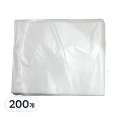 可回收平板塑膠袋 47 白色, 20L, 200個