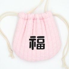 BEBE CHOUETTE 兒童用粉彩福袋 福字 黑色單面