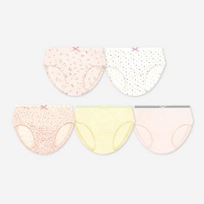 Uni FRIend 女童款Floor系列印花三角內褲 5件組