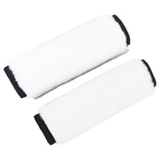 wowbaby 嬰兒車毛絨手把套 (監護人專用), 2個, 象牙白貂毛