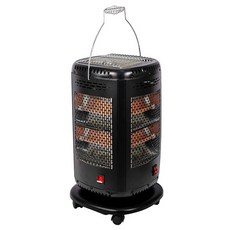 ZIMMERMANN 5面石英管移動式電暖器, 黑色, ZMH-5W3484MB