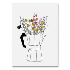 백앤아트 인테리어 액자 커피그림 모카포트, 캔버스