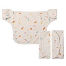 with organic 孩童圍兜口水巾+背帶口水巾 2入組, 恐龍國度款, 1組