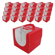 DesignPackage 蛋糕窗盒 迷你, 25個, 紅色