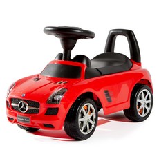 펀엔베이비 벤츠 SLS AMG 무소음 붕붕카, 레드, 1개