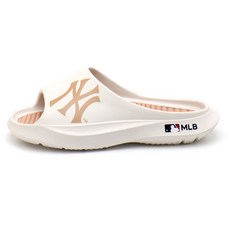 MLB 紐約洋基 Foundation 露營拖鞋, 280, 象牙白 + 米色
