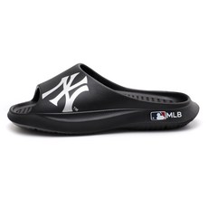 MLB 紐約洋基 Foundation 露營拖鞋, 260, 黑色 + 銀色