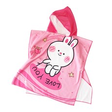 Woojooai 兒童用想像兔子連帽沙灘浴袍
