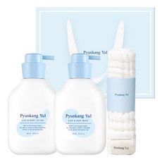 Pyunkang Yul 扁康率 兒童與嬰兒系列乳液 590ml + 沐浴乳 590ml + 紗布巾套組, 1套