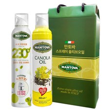 만토바 230도 오일 스프레이 200ml + 카놀라 오일 스프레이 200ml 선물세트, 1세트