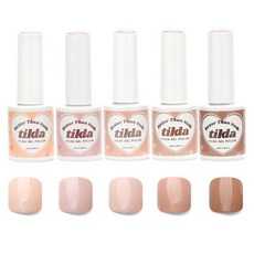Tilda 凝膠指甲油系列 10ml x 5款套組, 勝過裸色, 1個