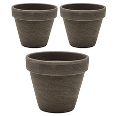 德國陶盆 玄武岩花盆, 摩卡色, 3個