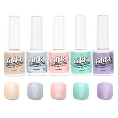 韓國 tilda 凝膠指甲系列 10ml x 5種套組, 溫柔時光, 1個