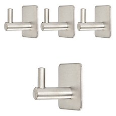 접착 사각 T걸이, 실버, 4개