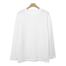 더액션 남성용 베이직 골지 라운드 티셔츠 T2793