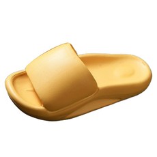 療癒足弓拖鞋, 1個, 黃色