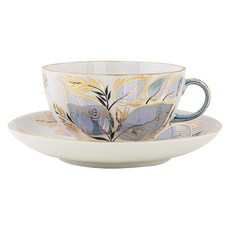 임페리얼포슬린 루나 튤립 티컵 250ml + 소서 세트, 혼합색상, 1세트