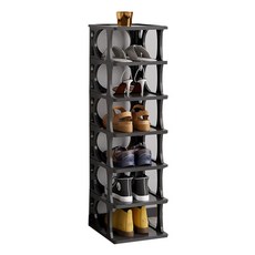 Beanpole 7層縫隙收納鞋櫃, 黑色, 1個