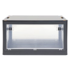 PaN EASY LIFE 折疊箱 木質頂板型 84L + 腳輪 4入組, 1套, 灰色(折疊箱)