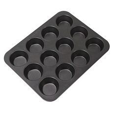 CHEFMADE 學廚 瑪芬烤模 12格 黑色, 1個