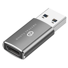 CRYSTAL CLOUD Type-C轉USB A OTG轉接頭, 3.6cm, 1個, 太空灰