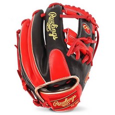 RAWLINGS MLB Authentic限量版HOH Francisco Lindor模型手套 GH2PROFL-WB, 黑+猩紅, 1個
