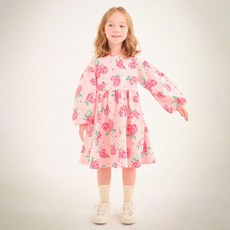 JELISPOON 女童款愛心花束長袖洋裝