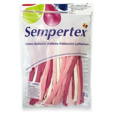 셈퍼텍스 요술풍선 260S 50p 세트, 화이트 + 파스텔메이트핑크 + 핑크 + 푸치샤, 1세트