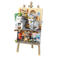 LoZ 迷你奈米積木, 健身貓咪畫架, 1個