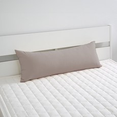 wooree&deco 素色粉彩高密度60支棉身體抱枕, 棕色