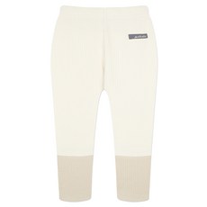 milk mile 童款雙色拼接羅紋內搭長褲