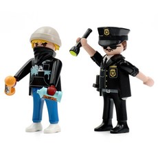 Playmobil 雙裝警察和塗鴉人偶套裝 70822, 1套