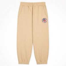 JELISPOON 童款Field Day籃球布貼素色運動束口長褲