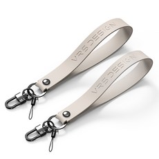 베루스 밀키보우 실리콘 핸드 스트랩, 2개, 웜그레이