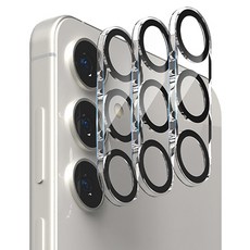 MECSEED 3CX 빛번짐방지 카메라 렌즈 풀커버 강화유리 휴대폰 액정보호필름 3p 세트, 1세트