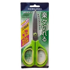 고쿠요 에어탄성 편안한 가위, 그린, 1개입